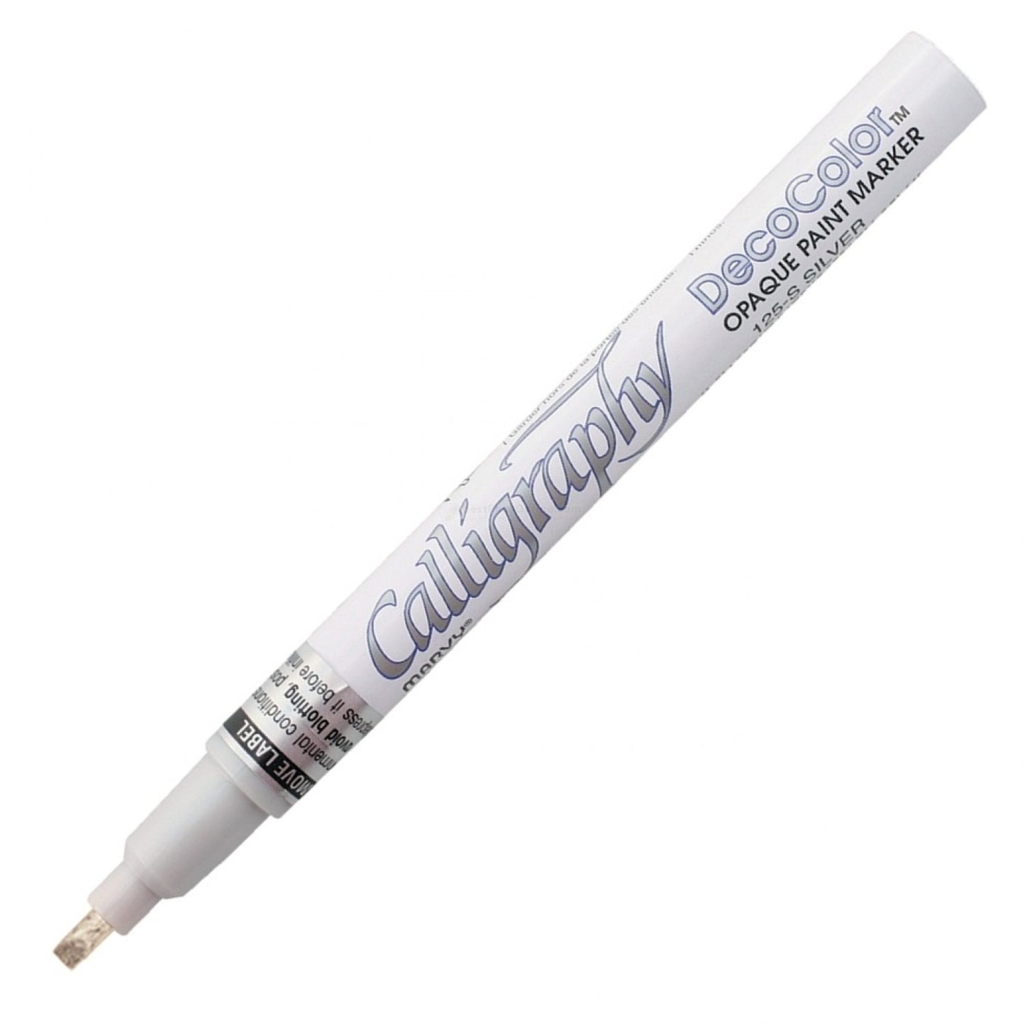 Marvy Calligraphy Metallic Marker Silver, 2.0Mm