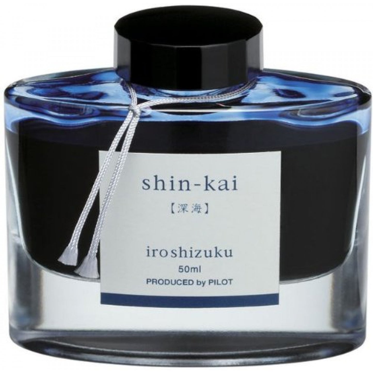 Namiki Iroshizuku Bottled Fountain Pen Ink, Shin-Kai, Deep Sea, Blue/Black