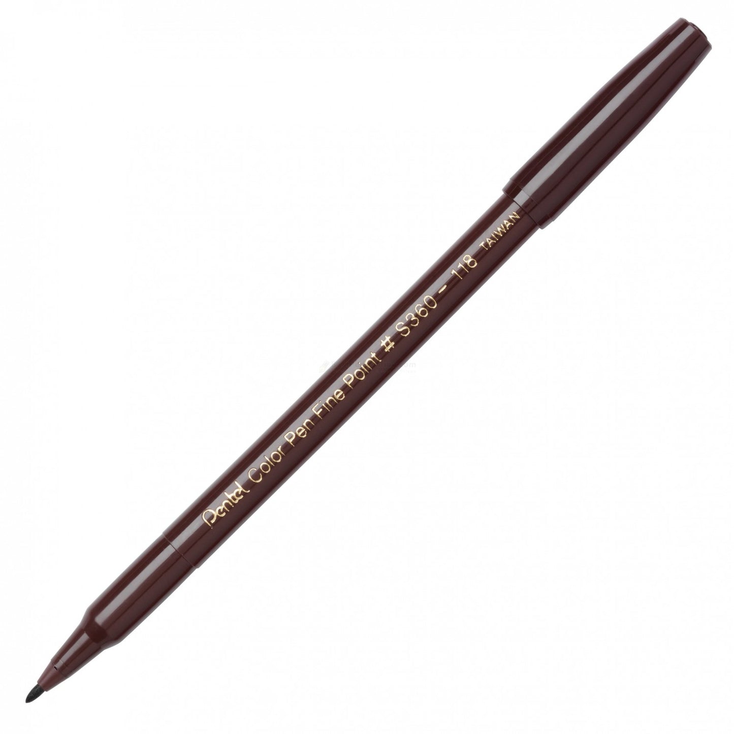 Pentel Color Pen, Fine Pt Dark Brown