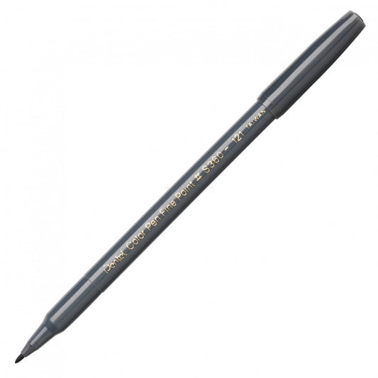 Pentel Color Pen, Fine Pt Dark Grey