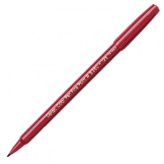 Pentel Color Pen, Fine Pt Dark Red