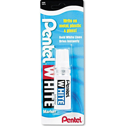 Pentel White Marker Perm Ink Broad Point