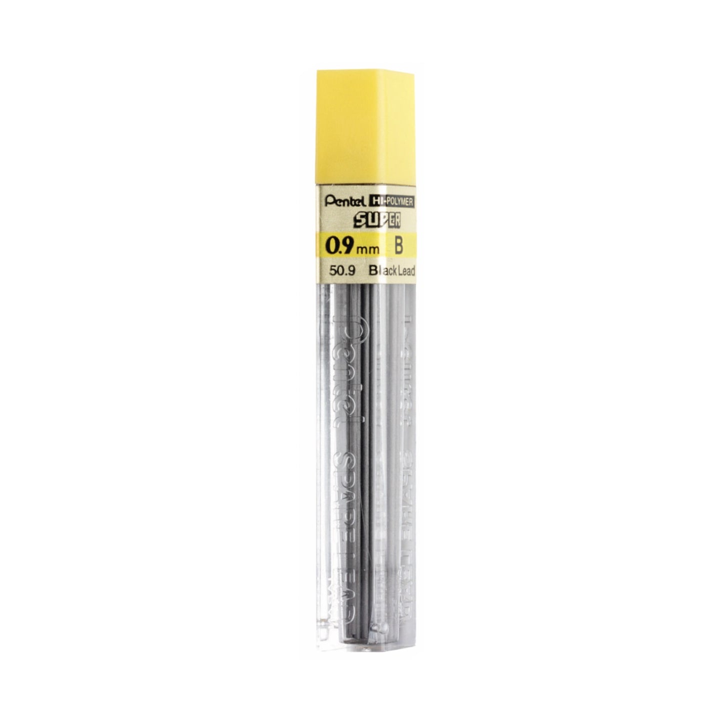 Pentel 50-9-B Super Hi-Polymer 0.9mm Thick Lead 15/pk