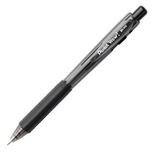 Pentel BK440-A Wow! Med Retractable Tip, Black