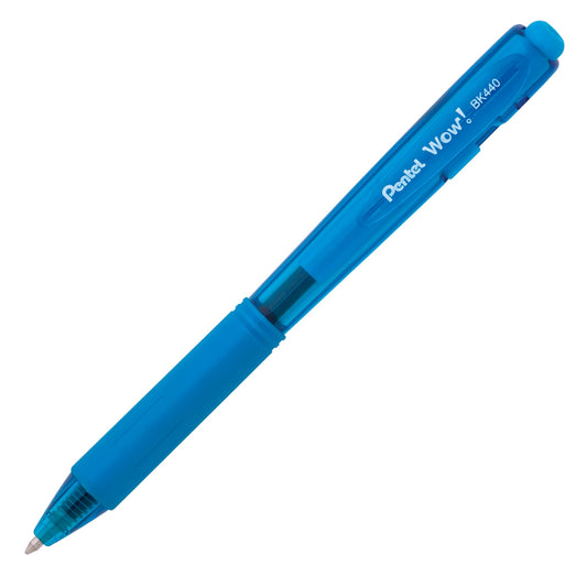 Pentel BK440-S Wow! Med Retractable Tip, Sky Blue