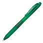 Pentel BL107-D EnerGel-X Retractable Liquid Gel Pen (0.7mm) Metal Tip - Green Ink