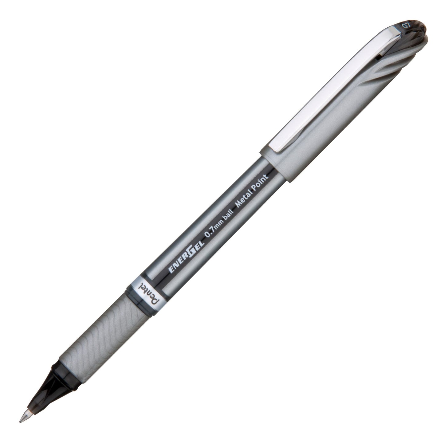 Pentel BL27-A EnerGel NV Liquid Gel Pen, (0.7mm) Medium Line Capped, Metal Tip, Black Ink