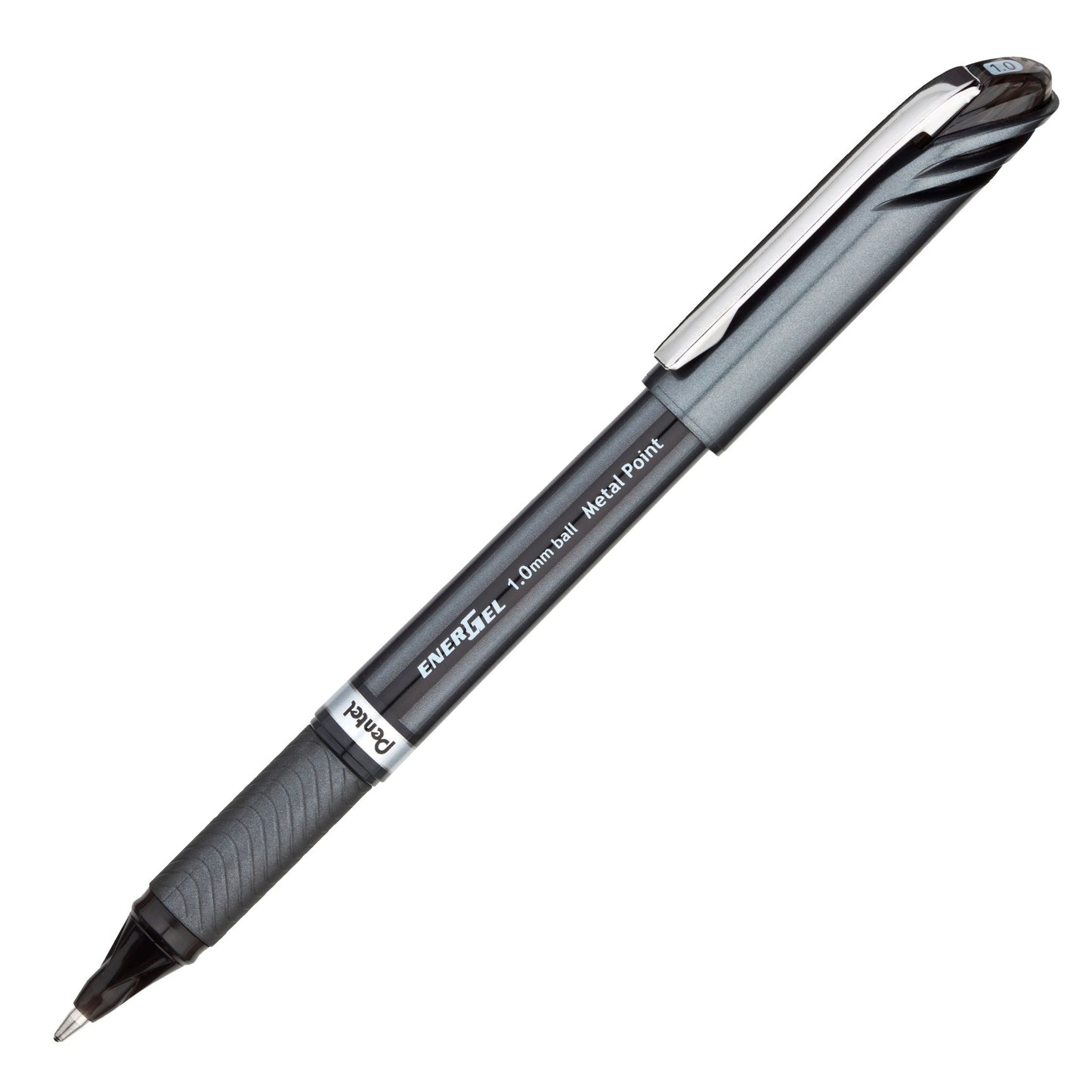 Pentel BL30-A EnerGel NV Liquid Gel Pen, (1.0mm) Bold Line Capped, Metal Tip, Black Ink