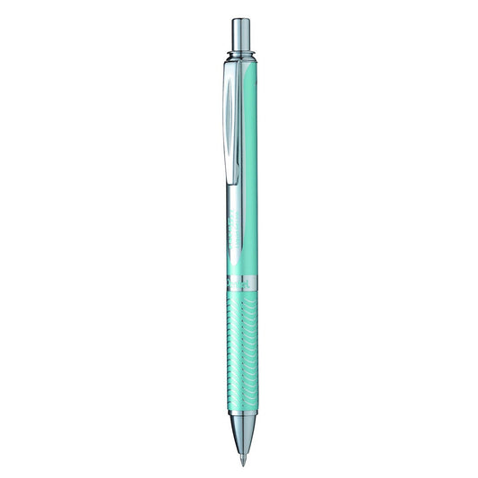 Pentel BL407LS-A EnerGel Alloy RT Premium Liquid Gel Pen (0.7mm) - Aquamarine Barrel, Black Ink
