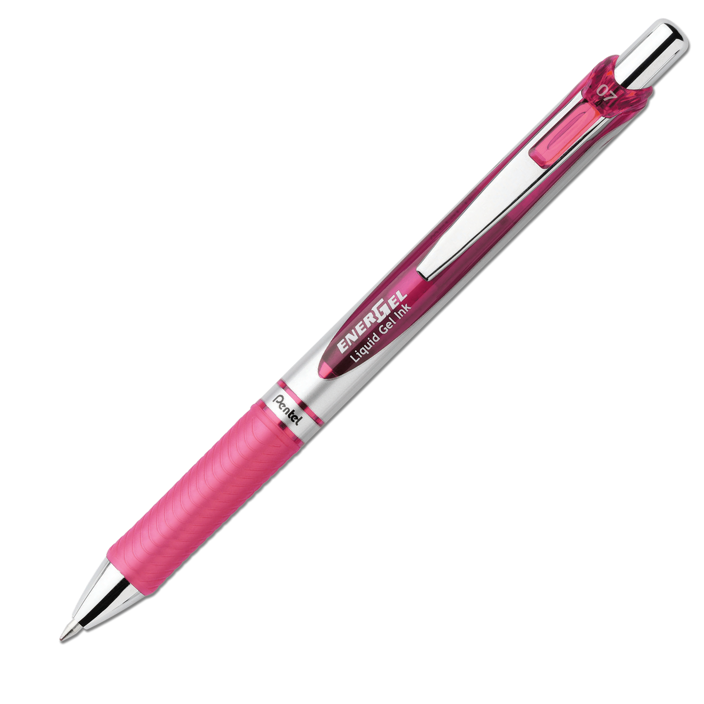 Pentel BL77-P EnerGel Delux RTX Retract Refillable Liq Med Metal Tip3.19, Pink