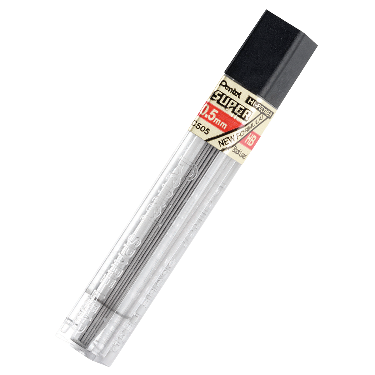 Pentel C505-HB Super Hi-Polymer 0.5mm Fine Lead 12/pk