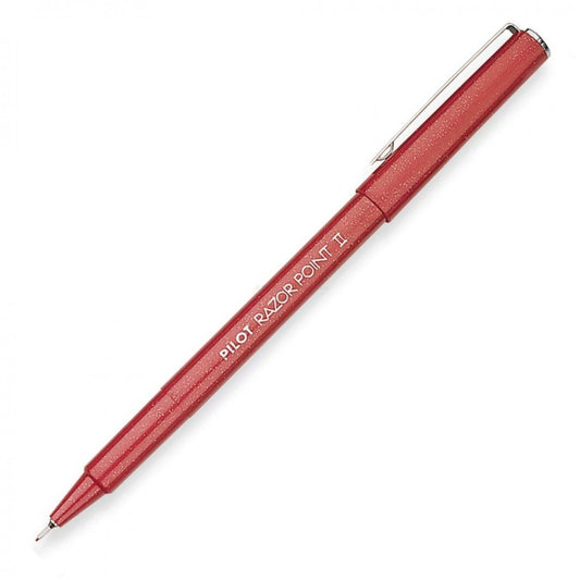 Pilot Sw-R Razor Point Ii Marker Pen, Super Fine, Red