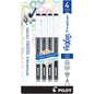 12461 Pilot Frixion Fineliner Erasable Marker Pen, Fine 0.6Mm, Black, Pack Of 4