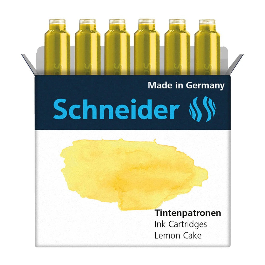 SCHNEIDER INK CARTRIDGE PASTEL, 6 CARTRIDGES/BOX, LEMON CAKE