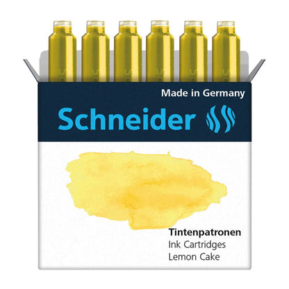 SCHNEIDER INK CARTRIDGE PASTEL, 6 CARTRIDGES/BOX, LEMON CAKE