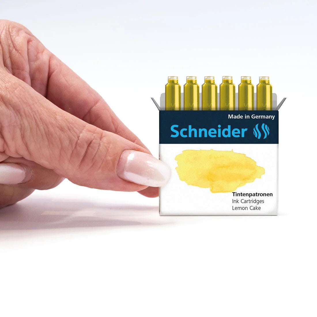 SCHNEIDER INK CARTRIDGE PASTEL, 6 CARTRIDGES/BOX, LEMON CAKE