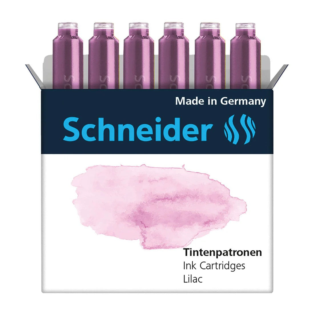 SCHNEIDER INK CARTRIDGE PASTEL, 6 CARTRIDGES/BOX, LILAC