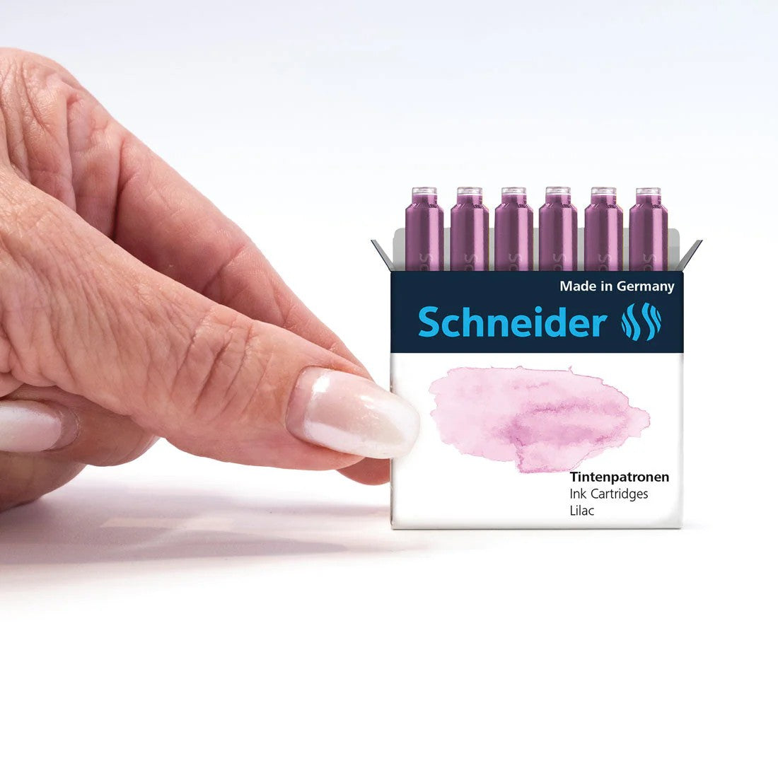 SCHNEIDER INK CARTRIDGE PASTEL, 6 CARTRIDGES/BOX, LILAC