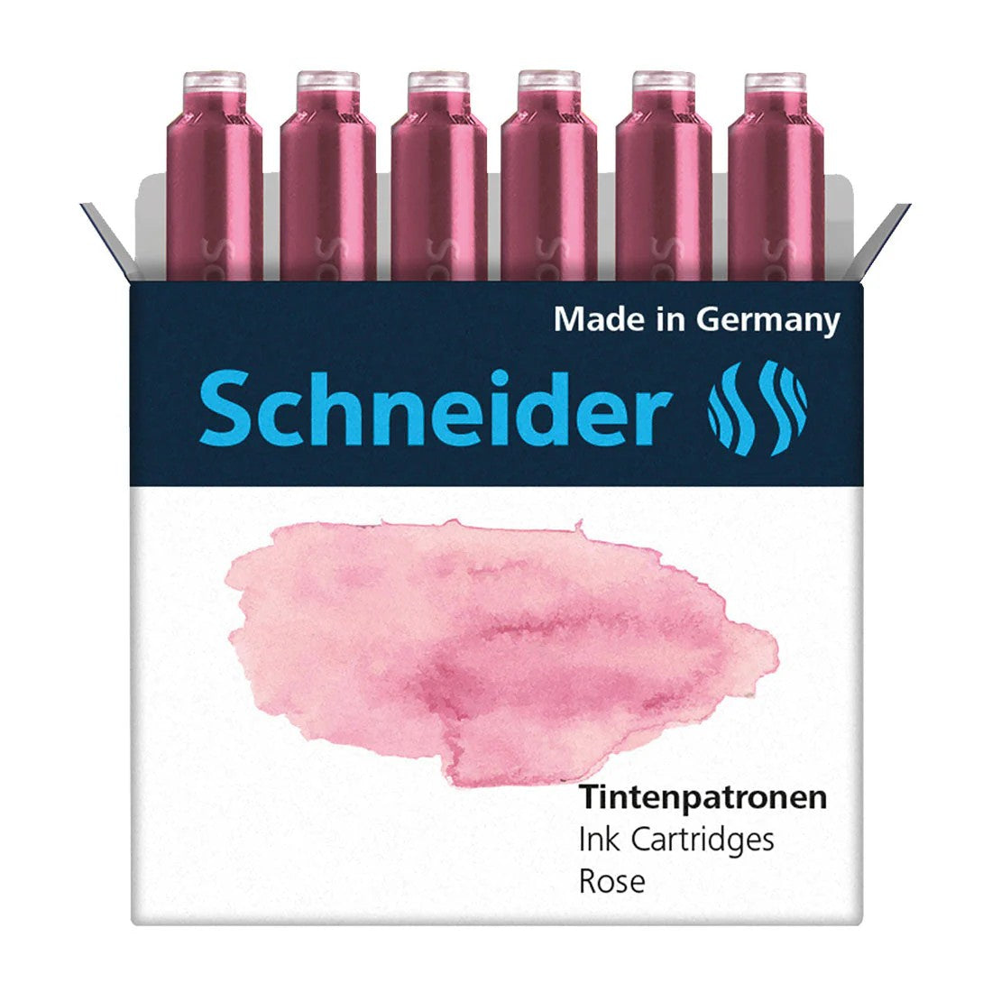 SCHNEIDER INK CARTRIDGE PASTEL, 6 CARTRIDGES/BOX, ROSE