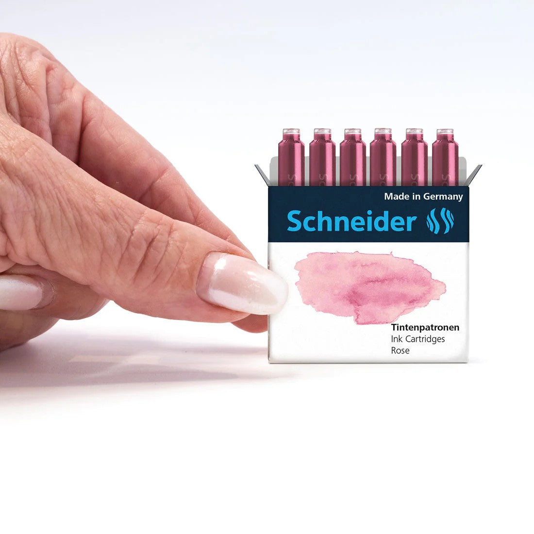 SCHNEIDER INK CARTRIDGE PASTEL, 6 CARTRIDGES/BOX, ROSE