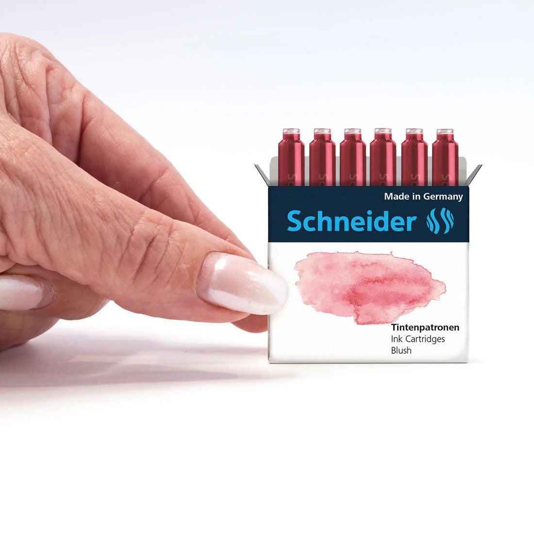 SCHNEIDER INK CARTRIDGE PASTEL, 6 CARTRIDGES/BOX, BLUSH