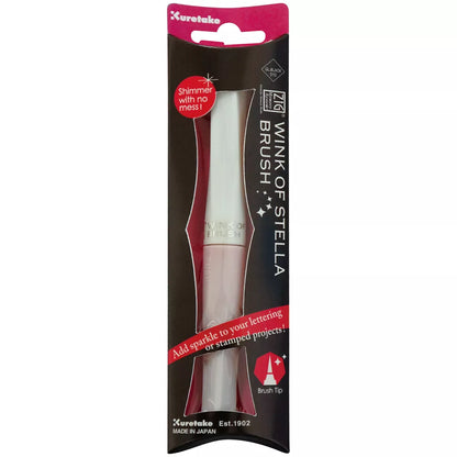Kuretake Zig Wink of Stella Glitter Brush Pen (MS55), Nylon Brush, 14 Colors[Black Glitter]