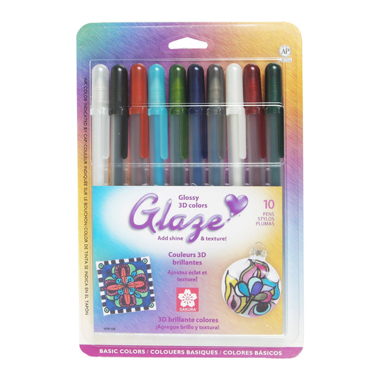 Sakura 38369 Gelly Roll Glaze -Basic- 10 Assorted 10Pack