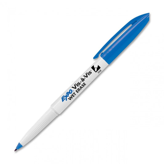 Expo Vis-A-Vis Transparency Marker, Fine, Blue