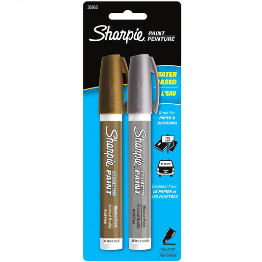 Sharpie Poster Paint, Water Base 2Cd Gold Silver Med