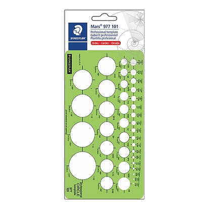 Staedtler 977 101   02 Staedtler Template,Circles Riser