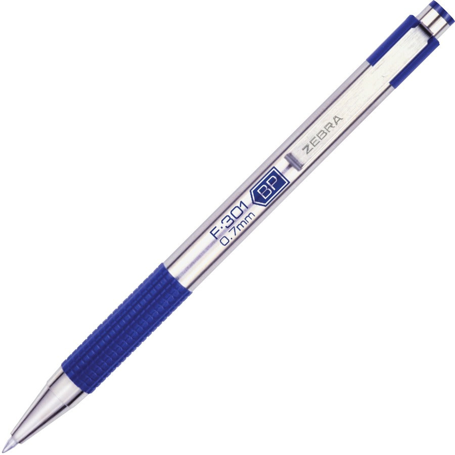 Zebra 27120 F-301 Retractable Ballpoint 0.7mm Blue