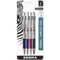 Zebra 27174 F-301 Retractable Ballpoint 0.7mm Assorted 4pk
