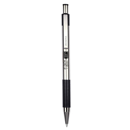 Zebra 27312 F-301 Bold Retractable Ballpoint 1.6mm Black 2pk