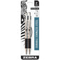 Zebra 27312 F-301 Bold Retractable Ballpoint 1.6mm Black 2pk