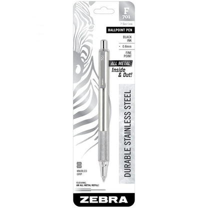 Zebra 29411 F-701 Retractable Ballpoint 0.7mm Black 1pk