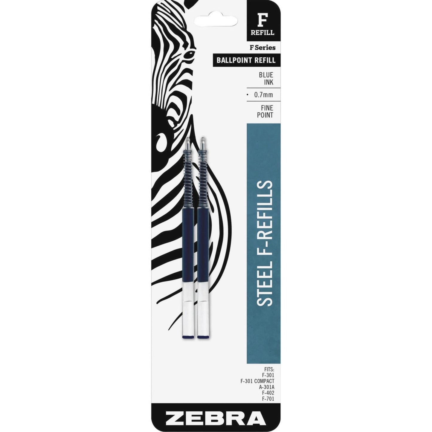 Zebra 85522 F-Refill 0.7mm Blue 2pk