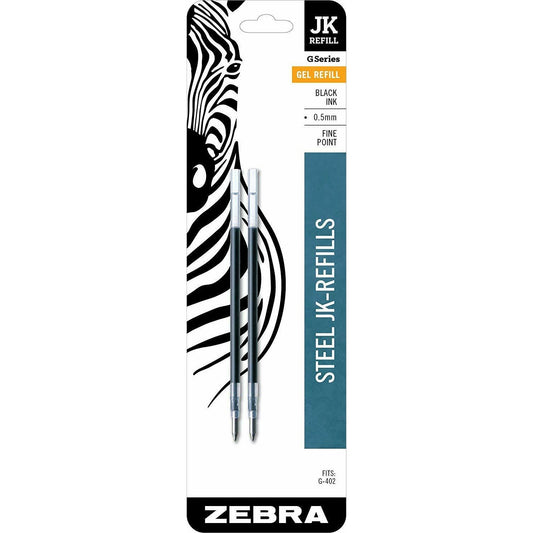 Zebra 88012 JK refill 0.5mm Black 2pk