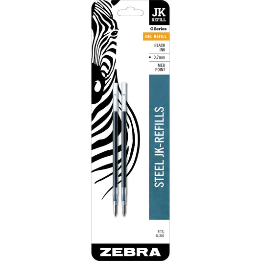 Zebra 88112 JK-Refill 0.7mm Black 2pk